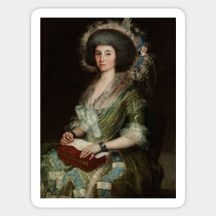 Portrait of Senora Cean Bermudez by Francisco Goya Sticker